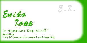 eniko kopp business card